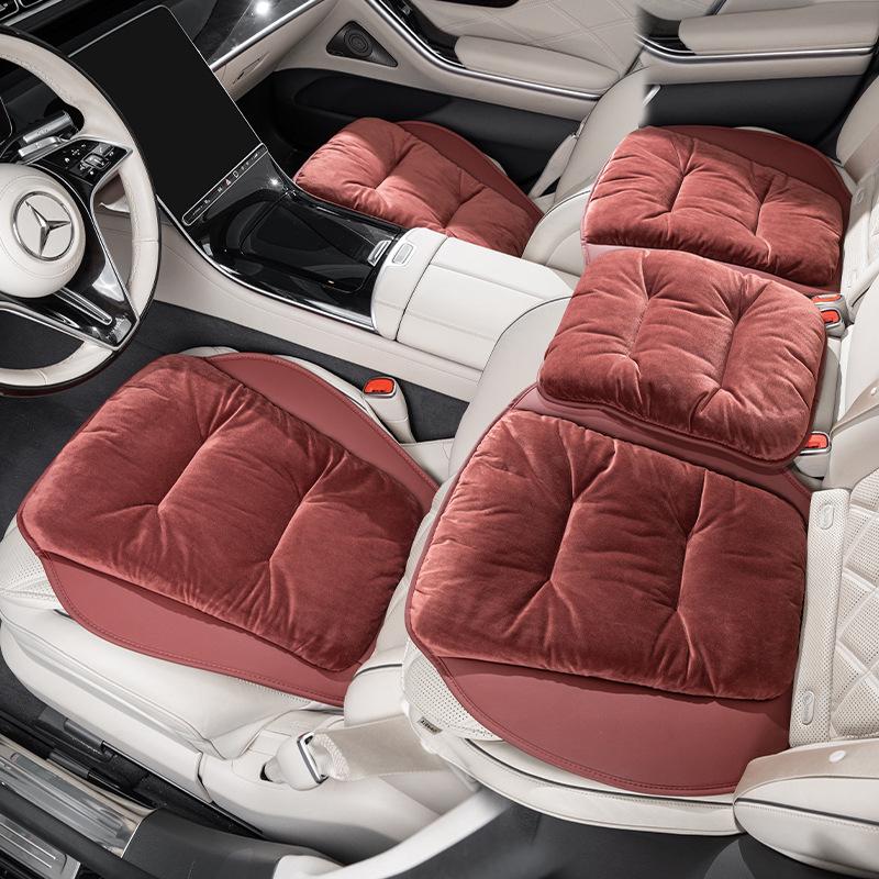 High-End Plush Heated Car Seat Cushion for Autumn and Winter