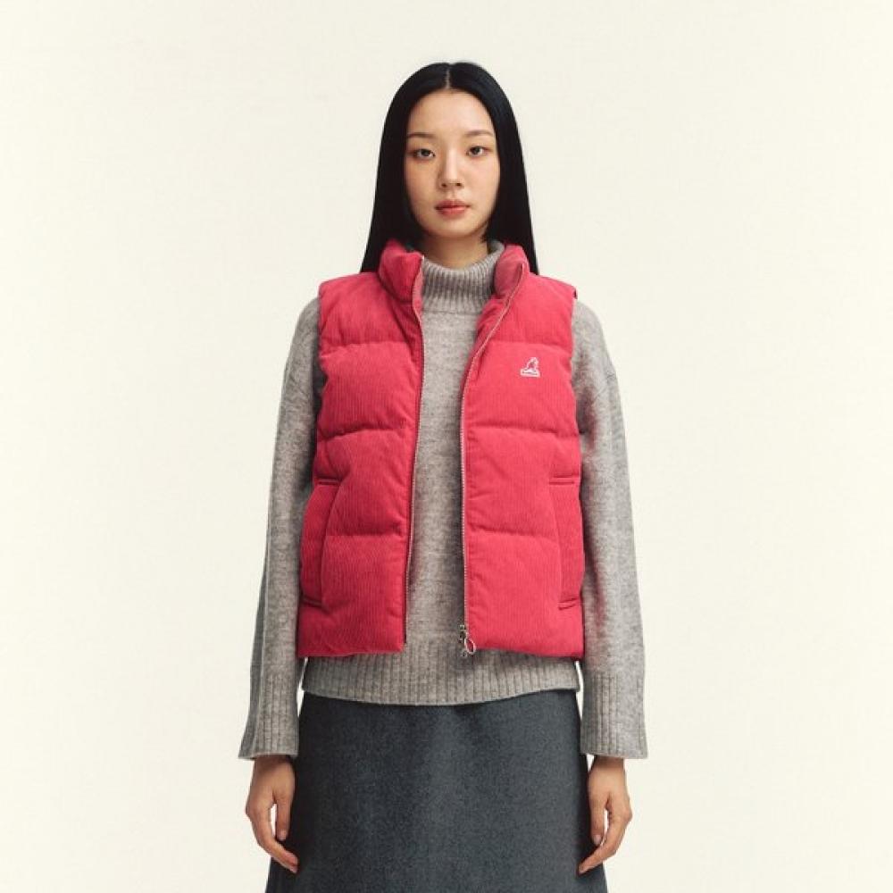 Kangol Women S Corduroy Down veSt Burgundy 6140 M