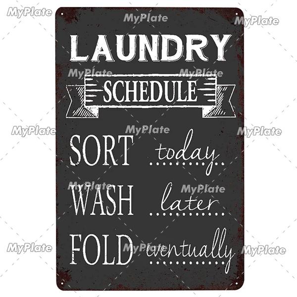 [MyPlate] Wäscherei-Vintage-Metallschild, Blechschild, Toilettendekoration, Männerhöhle, Plakette für Zuhause, Wanddekoration, Barschild, Heimdekoration, Heimposter