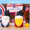 Festive Americana Long Hat Gnome Doll No Face Design Perfect For Independence Day Decor