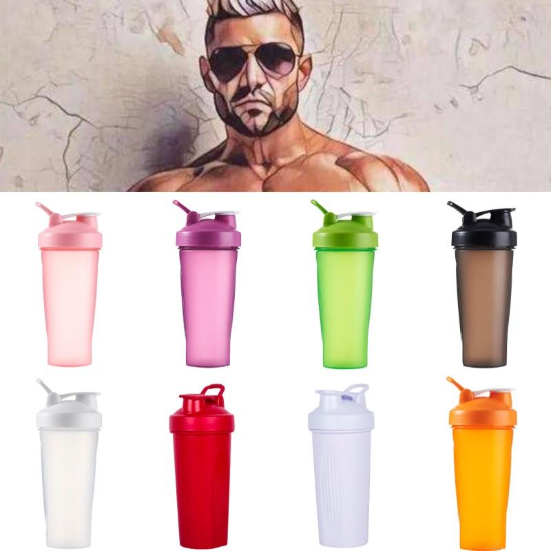 Customized Logo Pp Sports Shaker Bottle 600ml Fitness Portable Water Bottle