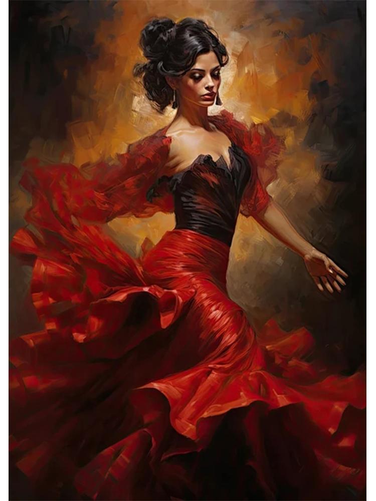 Retro tradiționale indiene dansuri populare femei indiene frumoase 5D Diy pictură cu diamante imagine de perete pentru decorarea camerei