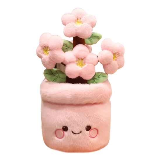 Cute Plush Vast Flower Bouquet Soft Skin-Friendly Plush Plant Doll Cute Healing Flower