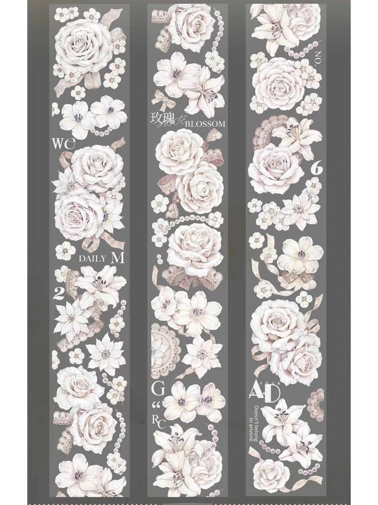 Falling Sunset Tide Washi Tape & Stickers for Journals: Flowing Hemp Ancient Style