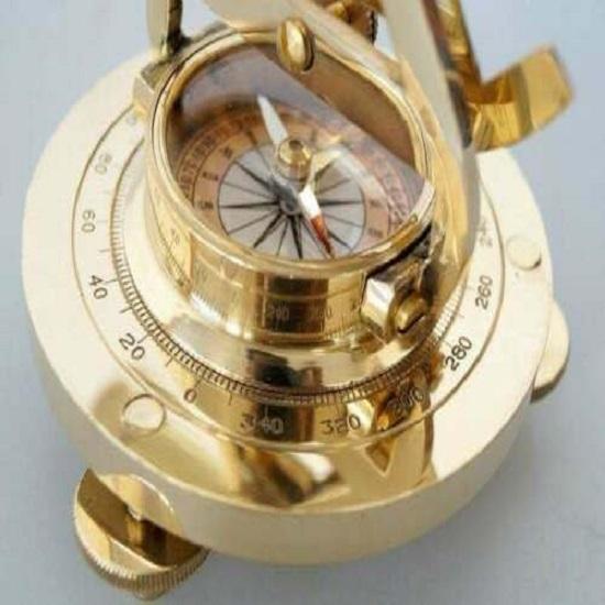 Solid Theodolite Alidade Telescope Compass Navigation Instrument 12.7cm