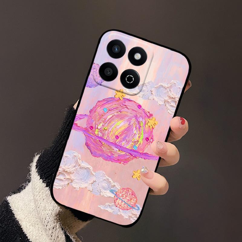 For Honor 200 Smart Case Luxury Fashion Painted Soft Protective Silicone Cases For Honor X7C Back Cover Phone Shell Fundas Coque