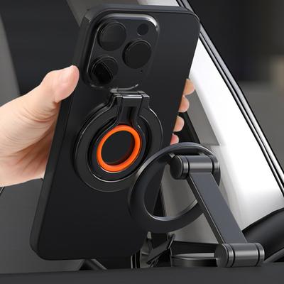 Phone Stand Foldable Aluminum Ring Holder with N52 Magnets Wireless Charging 360 Degree