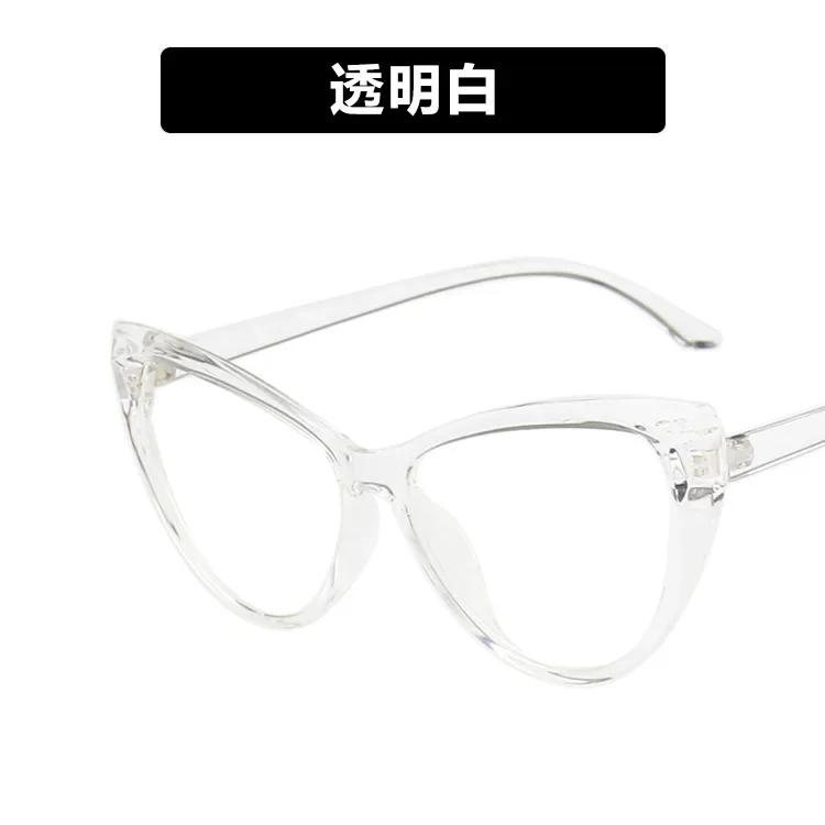 

Cat Eye Frame Glasses Women Anti Blue Light Reading Glasses Spectacles Computer Decorative Eyeglasses Face Decor Plain Eyewear