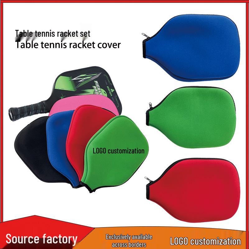 

Eco-friendly Waterproof Neoprene Racket Cover for Beach, Table Tennis, or Pickleball with Zipper зелёный