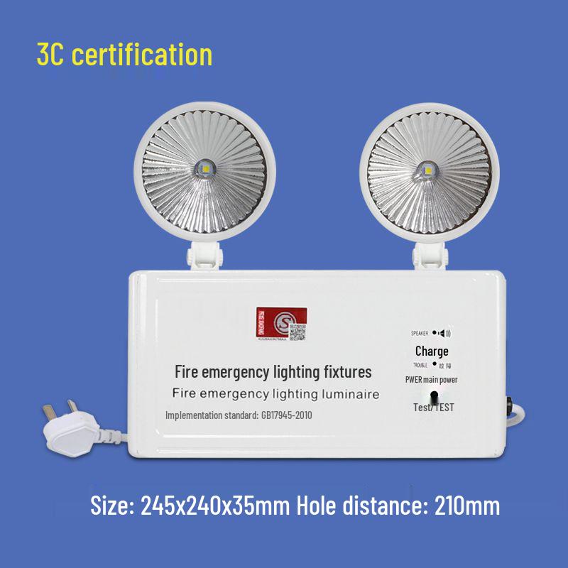 

Светодиодный двухголовочный аварийный светильник для эвакуационного выхода при отключении электроэнергии в супермаркетах и гостиницах