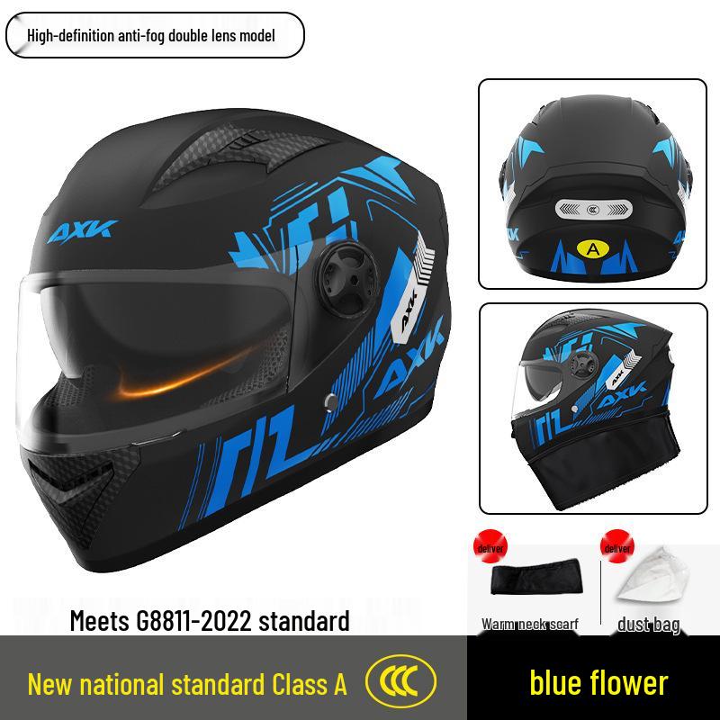 

Certified Full Face Motorcycle Helmet for All Seasons - Warm, Stylish Design for Men and Women (Model A1)