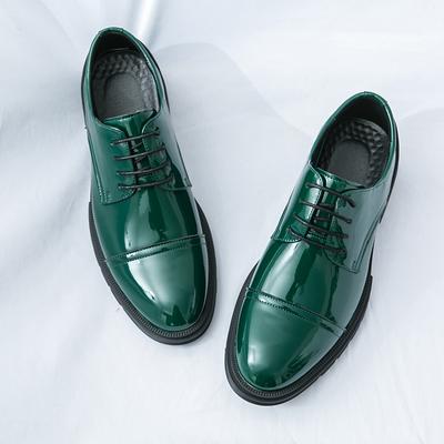 Luxury Patent Leather Glossy Business Leather Shoes Men's Wedding Shoes Lace-up Shoes Gentleman Leisure Shoes Social Shoe Black