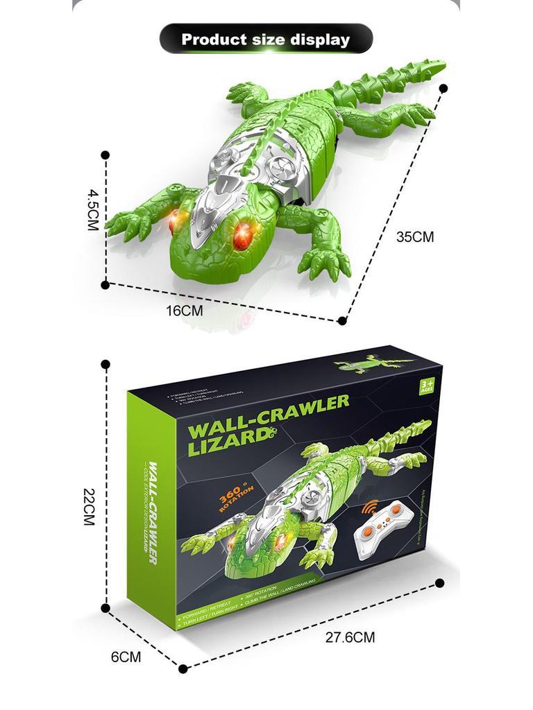 Remote Control Wall-Climbing Gecko Chameleon Toy - Children's Prank Gag