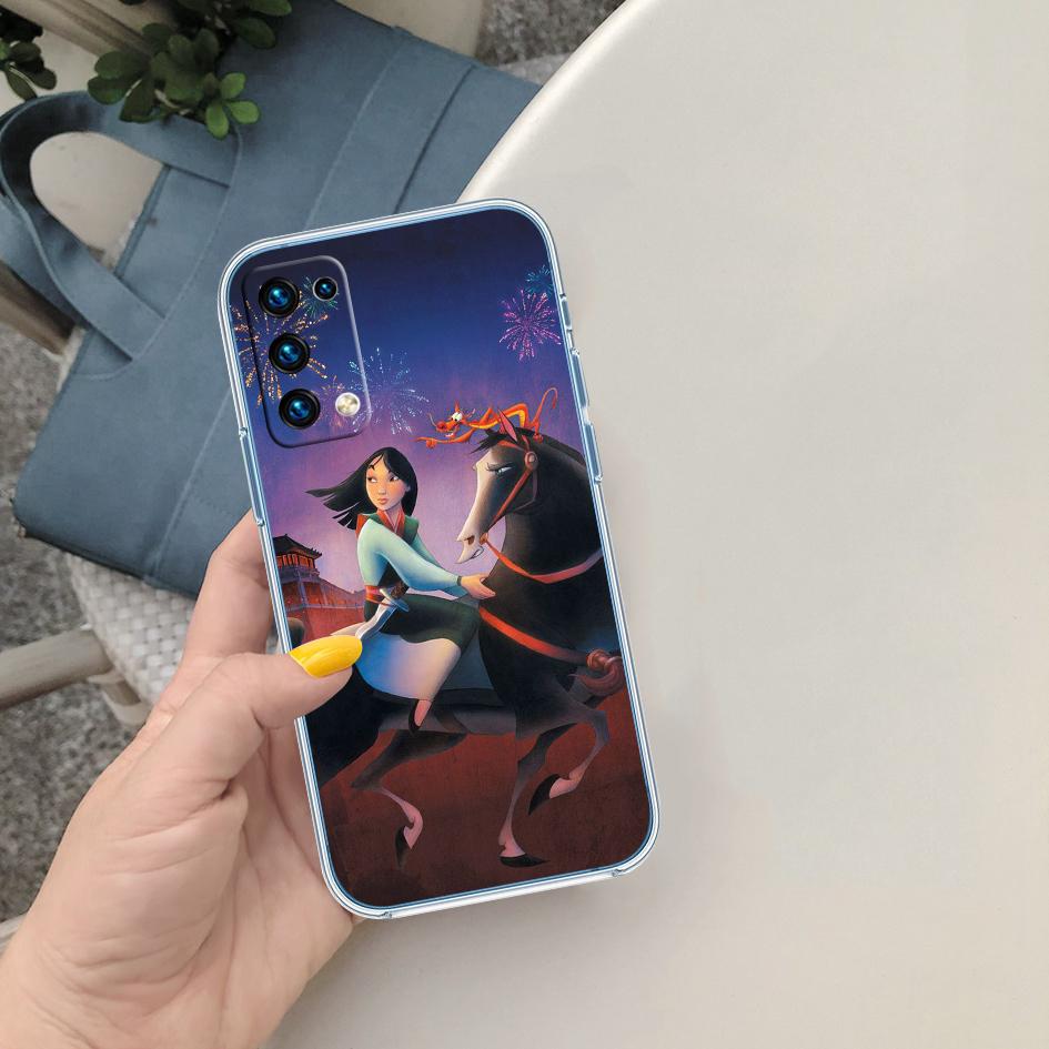 CJ89 Princess Mulan Soft Shell Transparent Phone Case for Motorola Moto G7 G8 G9 G84 G85 G73 G24 G15 Z2 Play Power Plus