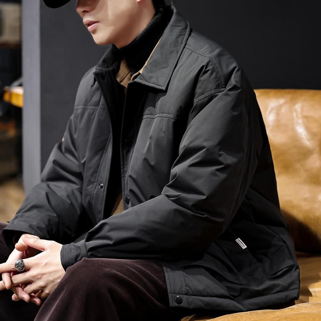 Men's 2025 Winter Lightweight Chinese Style Lapel Down Jacket With 90% White Duck Down