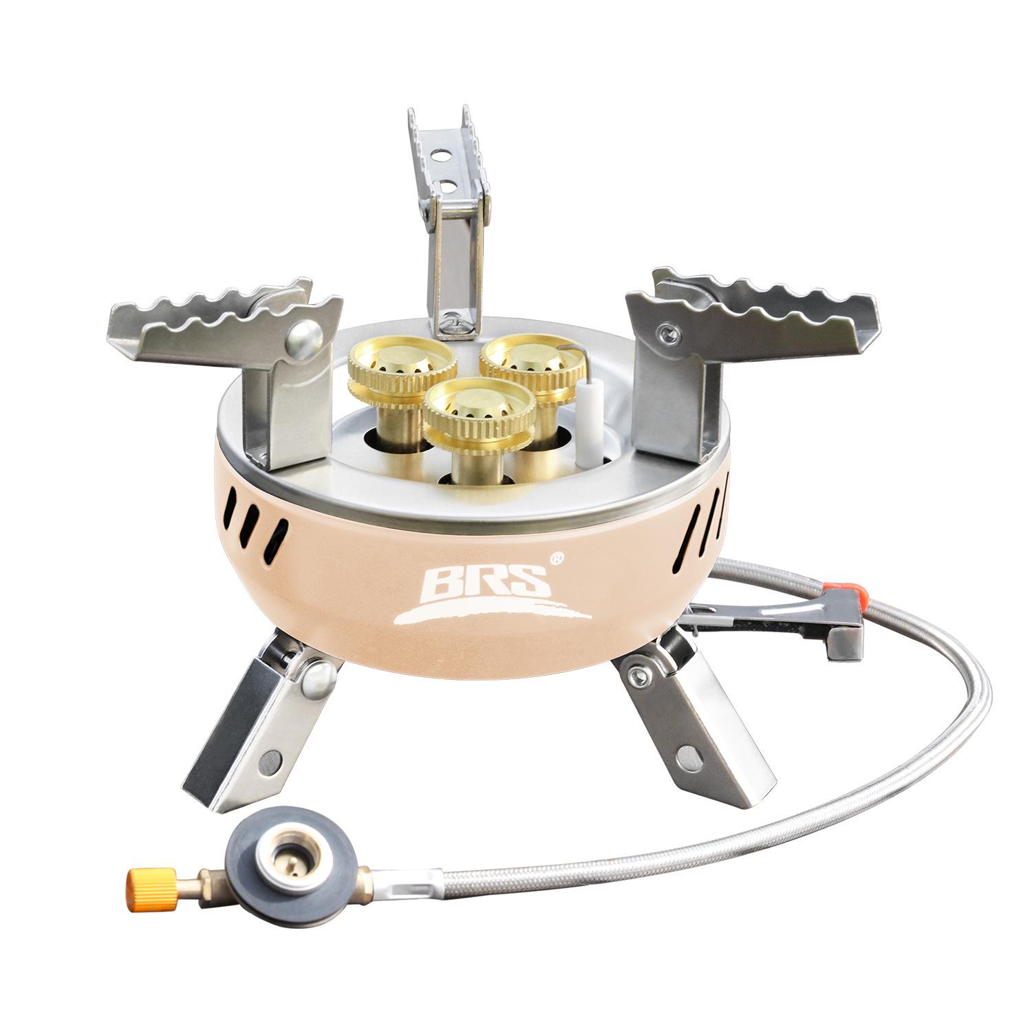 Brother Jiedeng BRS-203 Outdoor Stove, BRS-207 Portable Folding Gas Stove, High-Fire Three-Star & Seven-Star Models