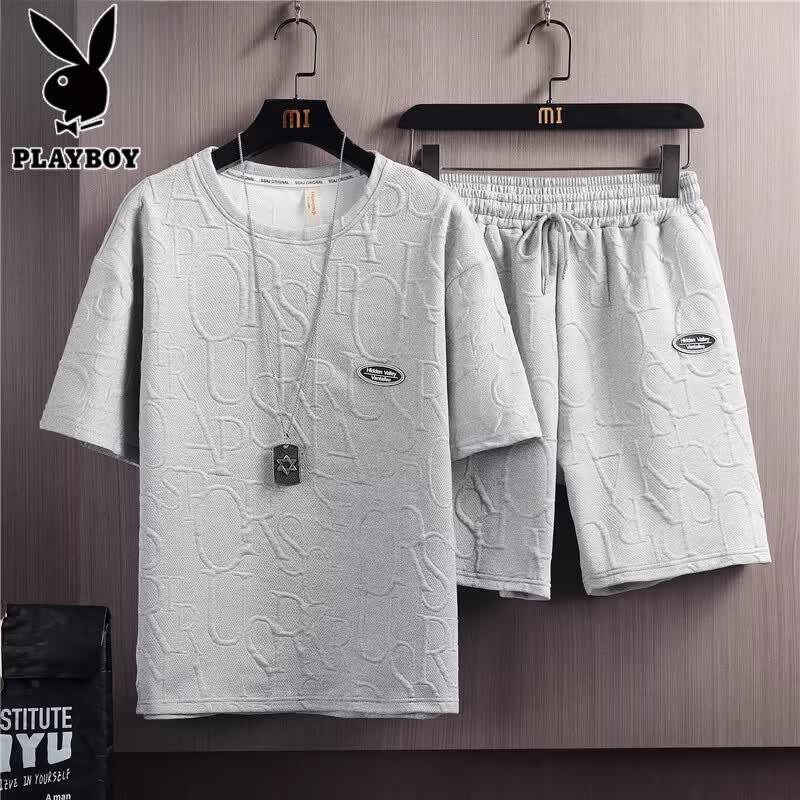 PLAYBOY Men s Ice Silk Casual Short Sleeve Collection L