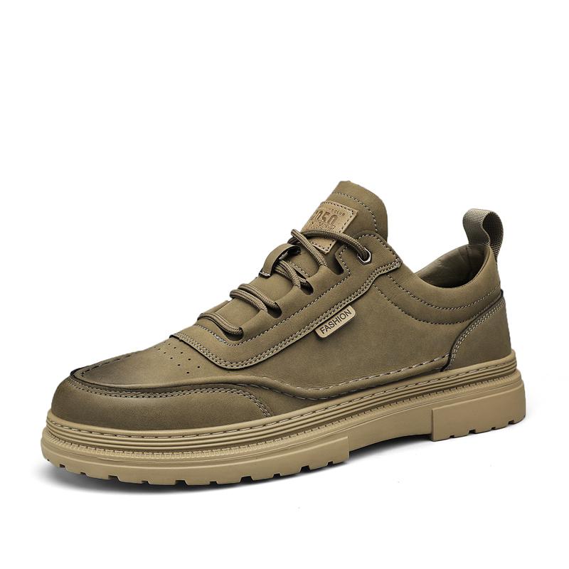 Fashion 2024 Autumn New Men's Workwear Shoes Fashion Thick Sole Shoes Street Fashion Oxford Shoes Men's Genuine Leather Casual Shoes