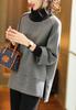 zroy Pullover High Loose Long Split H. Women's Hoodie, Neck, Fit, Sleeves, Sweatshirt, Detail, Slit, Casual, Stylish, Slimming, Fall/Winter