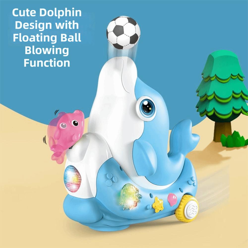 Electric Blowing Ball 3D Cool Light Dolphin LED Light Levitation Blow Ball  Kids Toys