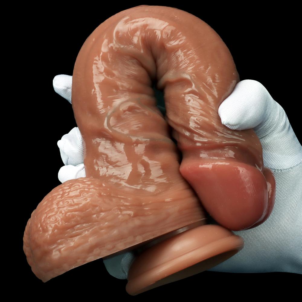 Super Soft Silicone Simulation Dildo Strap On Penis Adult Sex Toy Women's Masturbator Realistic Dick Fisting BDSM