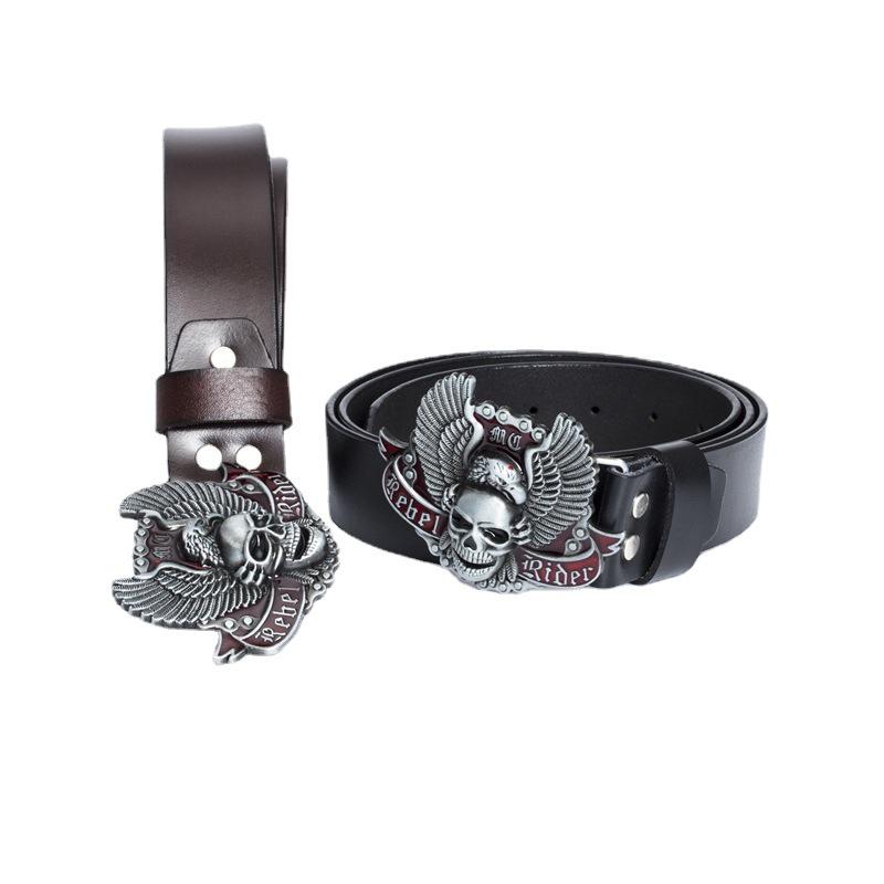Buffalo Leather Retro Men's Casual Jeans Belt