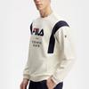 Fila Letter Round Neck American Style Loose Sports Sweatshirt Men Sweatshirt White A11M413206F-IV