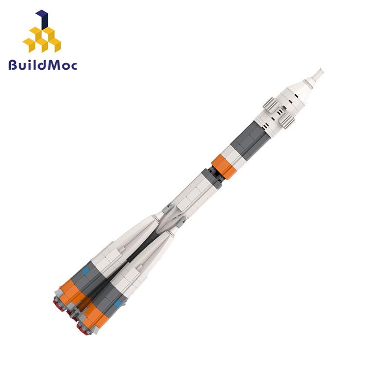 Buildmoc City Space Ultimate Soyuz Rocket 1:110 MOC Set Building Blocks Kits Toys for Children Kids Gifts Toy 587PCS Rockets