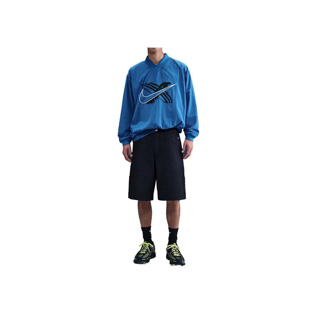 Nike Comfortable Printed Pattern Long Sleeve Windbreaker Men Outerwear Star-Blue IM7591-499