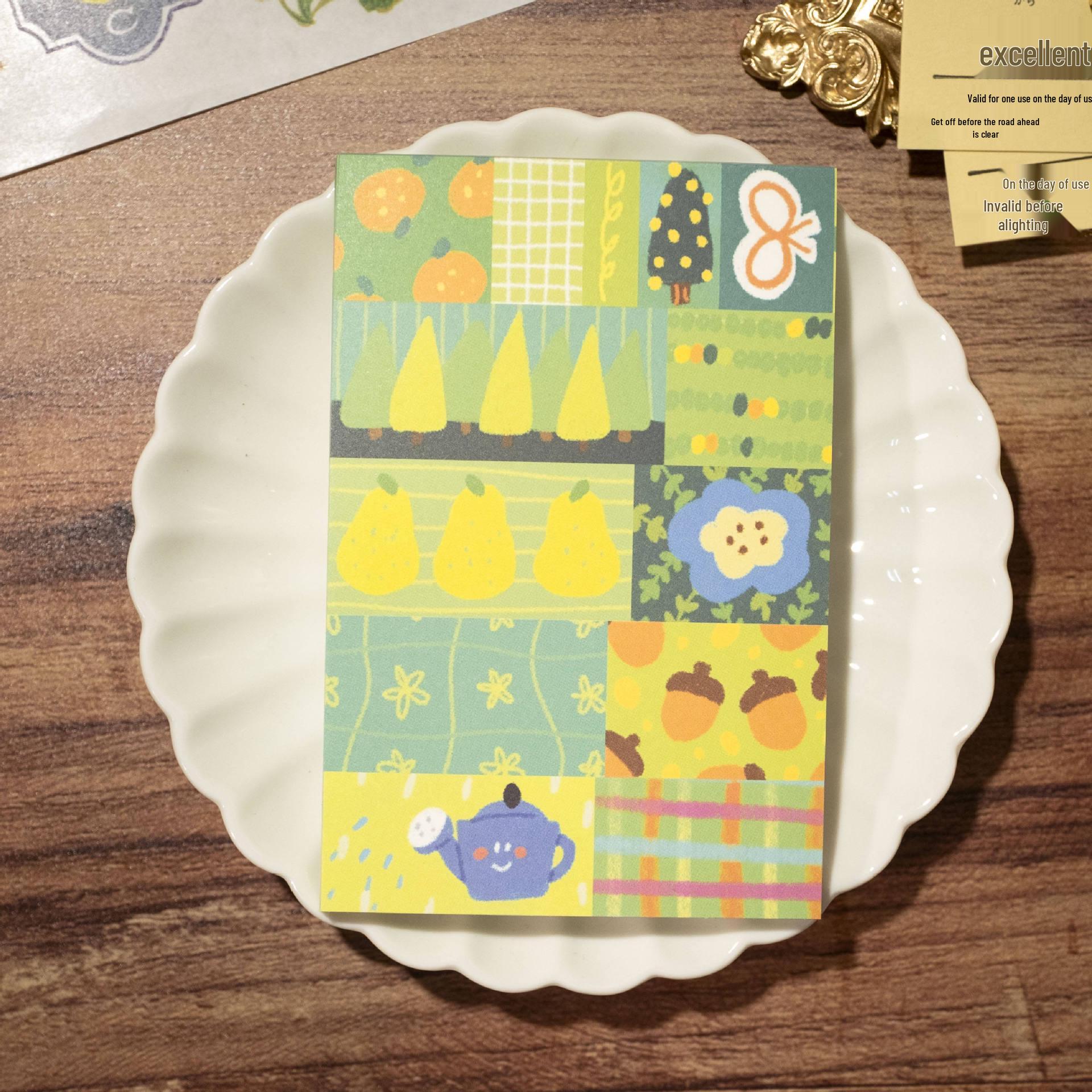 Blan Alien Sticky Notes: Doodle, Write, Journal - Paper Collage Frame