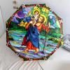 1Pc Jesus Automatic Umbrella - Suitable Travel Outdoor Portable Umbrella Birthday Gift Daily Essentials