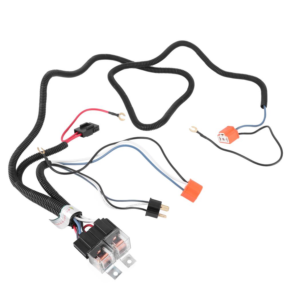 Strålkastarrele Kabelhärva Kit 2st Ljusport Strålkastarförstärkare Mörkt Ljus Ljusförstärkare 12V 40A 55W