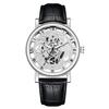 Vintage Men Watch Hollow Round Dial Faux Leather Strap Casual Formal Watch Accurate Quartz Wristwatch Fashion Jewelry Gift