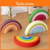 Rainbow Wooden Arched Building Blocks For Toddlers With Ecofriendly Learning Toy