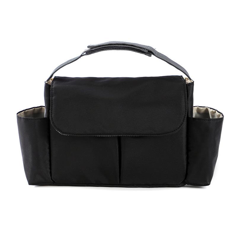 Baby Stroller Bag Stroller Organizer Bags Large Capacity Travel Hanging Bag Pram Diaper Bags Baby Stroller Accessories чёрный
