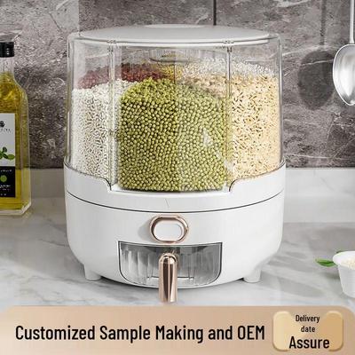 Rotating Grain Storage Box: Insect-Proof, Moisture-Proof, Sealed Food-Grade Rice Container