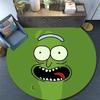 Pickle Rick Round Area Rug,Carpet Rug for Living Room Bedroom Sofa Playroom Decor,Non-slip Floor Mat
