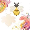 10pcs Honeybee Wooden Bee Shape Wood with Twines Art Unfinished Ornaments for Christmas Wedding Birthday Party Thanksgiving Day