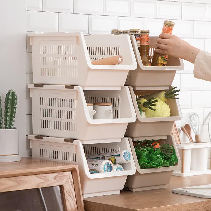 CHAHUA Stackable Slanted Kitchen Storage Basket