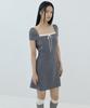 Lucirju Frill Ribbon Mini One-Piece (Charcoal)