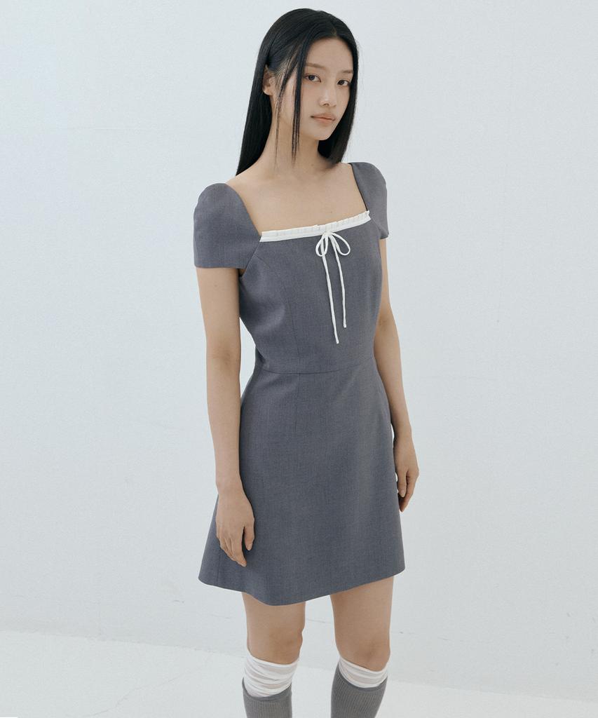 Lucirju Frill Ribbon Mini One-Piece (Charcoal)