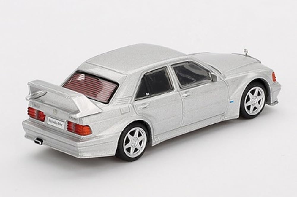 MINI GT Scale 190E Evolution II Astral Silver Finished Model 1/64 Mercedes-Benz 2.5-16 (Left-Hand Drive) MGT00852-BL