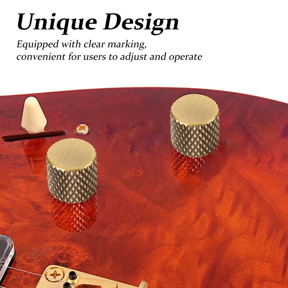 8PCS Metal Guitar Knobs Set Bronze Color Musical Instrument Accessories Electric Guitar Accessories