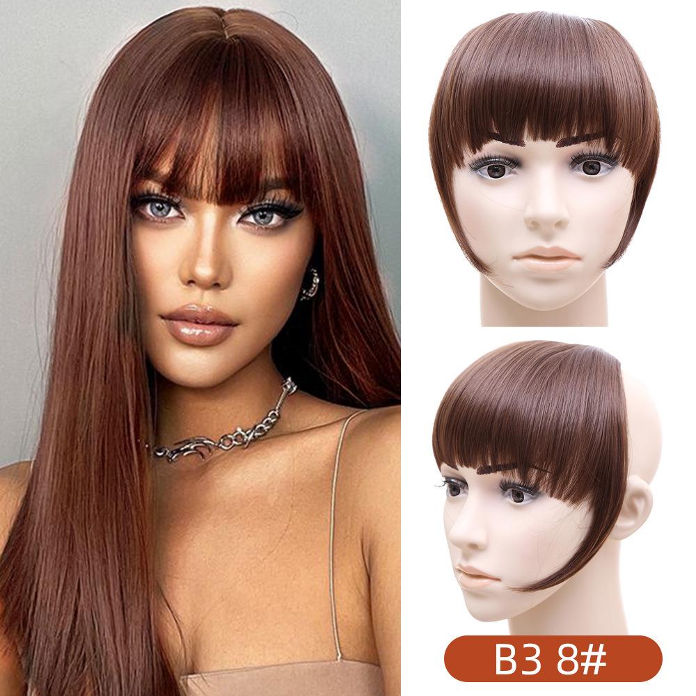 High Temperature Fiber Thick Neat Bangs Synthetic Hair Topper for Women