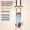 Kids Horizontal Bar with Gymnastic Rings Adjustable Hanging Straps for Indoor Pull-Up Hammock Play Children Fitness Strength Tra