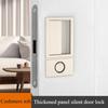 Cerradura de Puerta Magnética de Lengüeta Única Oculta Empotrada con Cierre Plano Minimalista Manija de Puerta Negra para Habitación de Dormitorio Interior