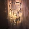 Fancy Dream Catcher With Led Light String Hollow Hoop Heart Shape Pendant Home
