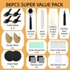 Plaid Cotton Kawaii Pentagram Earphones Storage Bags Data Cable Wires Organizers Aesthetic Small Pouches Cases Storage Supplies