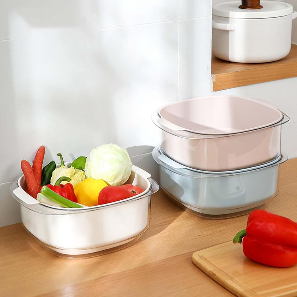 Layered Draining Basket And Bowl Set for Fresh Produce
