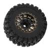4PCS 1.2in RC Wheel Tires Rubber Brass Rim Superior Traction Enhanced Stability Black for Traxxas 1/18 RC Cars
